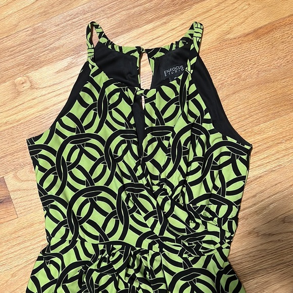 EnFocus Studios Sleeveless dress by green/ black - Picture 2 of 7
